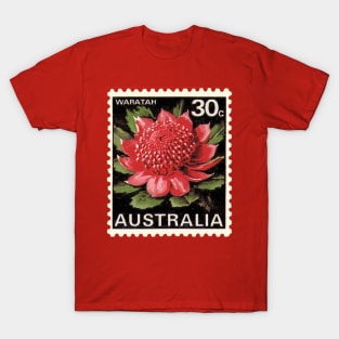 Waratah Australian Postage Stamp T-Shirt